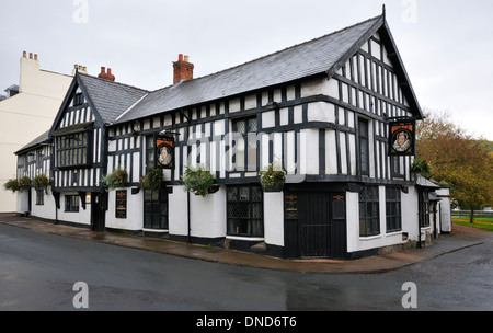 Die Königinnen Kopf Inn, St. James Street, Monmouth, Wales Stockfoto