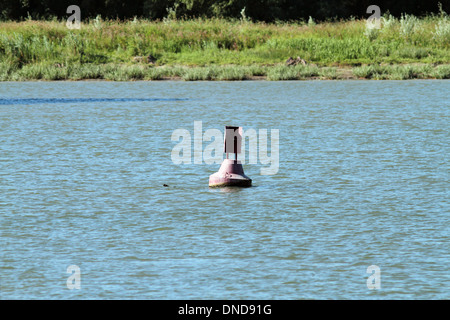 alte rostige Boje auf Donau, Rumänien Stockfoto