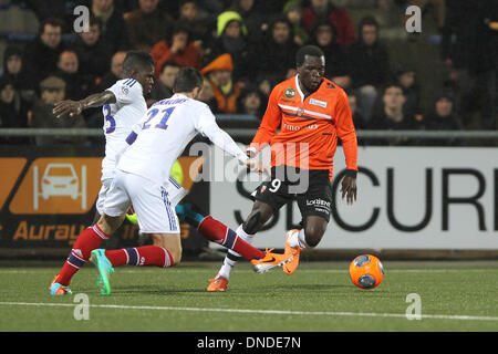 Lorient, Bretagne, Frankreich. 22. Dezember 2013. Französische Fußball-Liga 1 FC Lorient gegen Lyon. Aboubakar Vincent (Lorient) Credit: Action Plus Sport/Alamy Live News Stockfoto