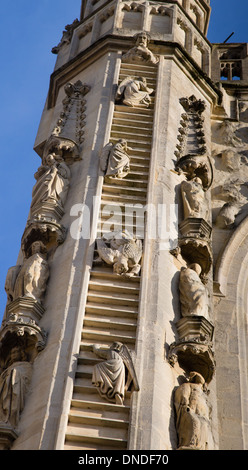 Engel auf- und absteigend vom Himmel auf den ersten Blick Bath Abbey UK Stockfoto