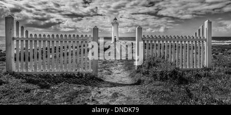 Der Griffiths Insel-Leuchtturm am Port Fairy, Victoria, Australien Stockfoto