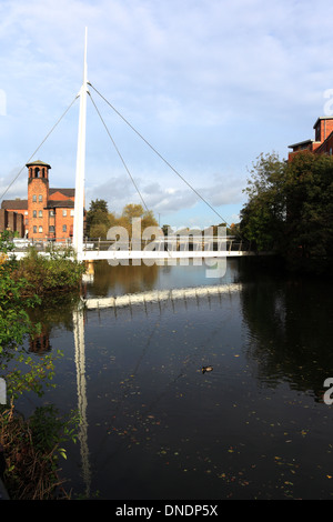 Herbst, Derby Silk Mühle, World Heritage Site, Fluss Derwent, Derby Stadtzentrum, Derbyshire, England, UK Stockfoto