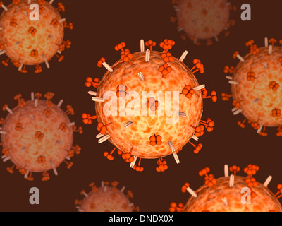 Konzeptbild von Influenza Grippe verursacht. Stockfoto