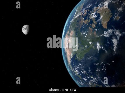 Ansicht von Nord-Amerika mit Anstieg des Meeresspiegels 330 Feet über dem Durchschnitt. Stockfoto