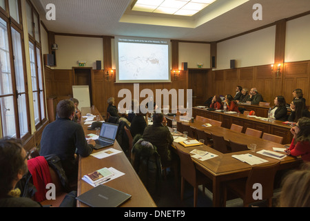 Dozent am Symposium, Universität Paris, Sorbonne, Paris, Frankreich Stockfoto