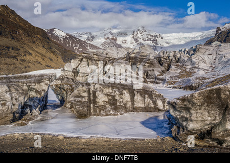 EUROPA ISLAND SVINAFELLSJOKULL GLETSCHER REISEN VATNAJÖKULL GLETSCHER Stockfoto