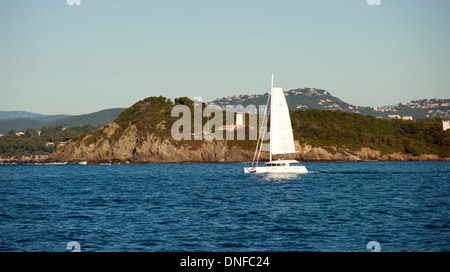 Malerische Aussicht auf Port Cros Nationalparks Hyeres Frankreich Stockfoto