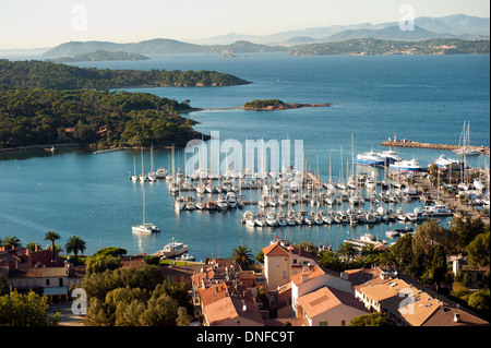 Malerische Aussicht von Porquerolles Port Cros Nationalparks Hyeres Frankreich Stockfoto