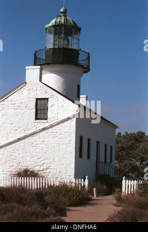 Alten Point Loma Lighthouse erbaut 1855 San Diego Kalifornien, Stockfoto
