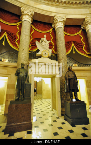 Kammer der National Statuary Hall in United States Capitol, Skulpturen von prominenten Americans.House Vertretern gewidmet. Stockfoto