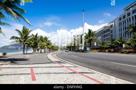 Weg vom Strand von Ipanema in Rio De Janeiro, Brasilien Stockfoto