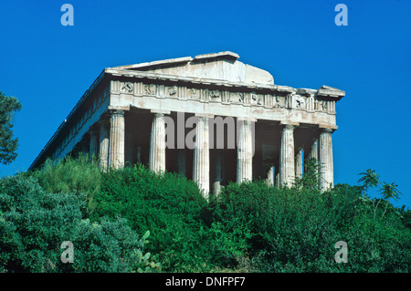 Griechische dorischen Tempel des Hephaistos oder Hephaisteion, früher Theseion oder Tempel des Theseus, zur antiken Agora, Athen, Griechenland Stockfoto