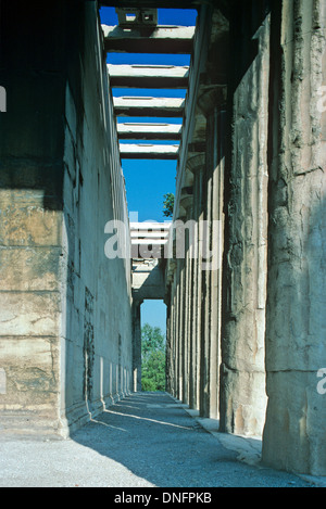 Griechische dorischen Tempel des Hephaistos oder Hephaisteion (c 5. BC), früher Theseion oder Tempel des Thesus, zur antiken Agora, Athen, Griechenland Stockfoto