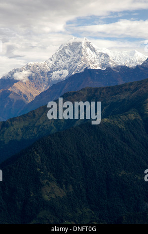 Ein Annapurna Bergblick vom Poon Hill, Nepal Stockfoto