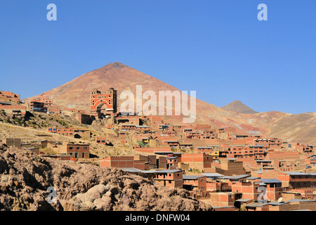 Cerro Rico Berg mit silbernen Gruben über Potosi, Bolivien Stockfoto