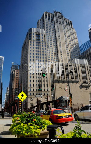 Städtische Oper Gebäude. Lyric Opera Civic Opera House ist ein historisches Wahrzeichen Chicagos. Im Jahre 1929 erbaut. Stockfoto