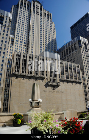 Städtische Oper Gebäude. Lyric Opera Civic Opera House ist ein historisches Wahrzeichen Chicagos. Im Jahre 1929 erbaut. Stockfoto