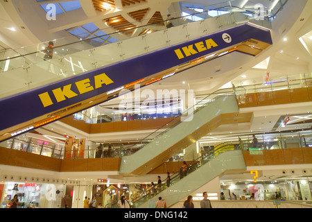 Hongkong China, Hongkong, Asien, Chinesisch, Orient, Neue Territorien, Sha Tin, Einkaufszentrum HomeSquare, innen, IKEA, Rolltreppen, Atrium, mehrere Ebenen, HK130924792 Stockfoto