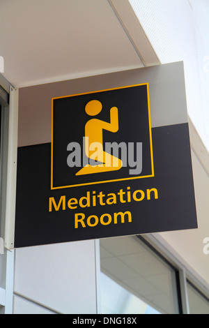 Newark New Jersey, NJ, Newark Liberty International Airport, EWR, Terminal, Gate, Schild, Meditationsraum, Blick auf NJ131001002 Stockfoto