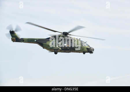 Finnische Armee NH90 von NH INdustries gelangt über RAF Fairford zur Teilnahme an der 2013 RIAT Stockfoto