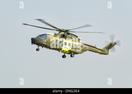 Augusta Westland Merlin AW101 der dänischen Luftwaffe kommt an RAF Fairford für 2013 Royal International Air Tattoo Stockfoto