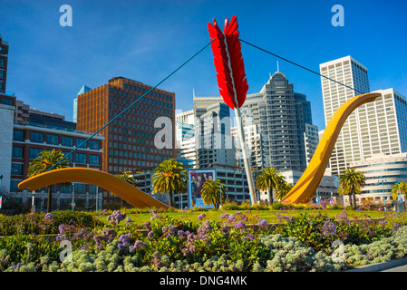 Amors Span Statue, San Francisco, Kalifornien, USA. Stockfoto