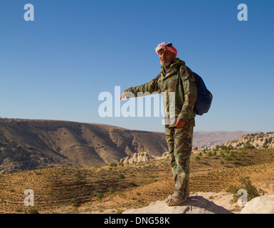 Führung im Naturschutzgebiet in Jordanien Stockfoto