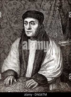 William Warham, c. 1450-1532, englischer Geistlicher und Staatsmann, Erzbischof von Canterbury, Lord Chancellor unter Heinrich VII. Stockfoto