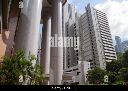 Hong Kong China, HK, Asien, Chinesisch, Orientalisch, Insel, Admiralität, Lippo Center, Zentrum, Stadt, Architektursäulen, Skyline der Stadt, Wolkenkratzer, Gebäude, HK13092414 Stockfoto