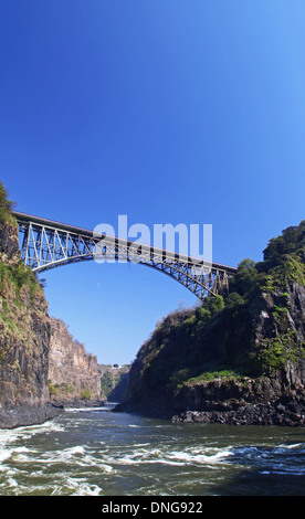 Brücke zwischen Sambia und Simbabwe Stockfoto