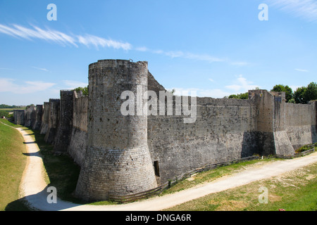 Frankreich, Paris Region Seine et Marne, historischen Mauern der mittelalterlichen Stadt Provins. Stockfoto
