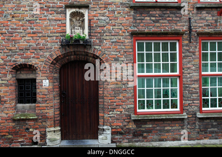 Flämischen Architektur, Häuser und Gebäude rund um Brügge City, West-Flandern, belgischen Region Flandern. Stockfoto