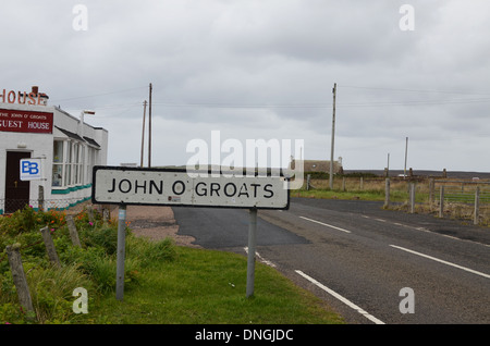 Willkommen bei John O' Groats Stockfoto