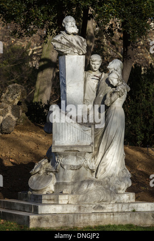 Denkmal für Charles Gounod (französischer Komponist des 19. Jahrhunderts) von Antonin Mercié (1897) im Parc Monceau, Paris, Frankreich Stockfoto