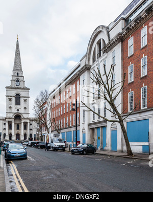 Christ Church Parish Church und die London Fruit Exchange und London Wolle Börsengebäude Brushfield Street, London Stockfoto