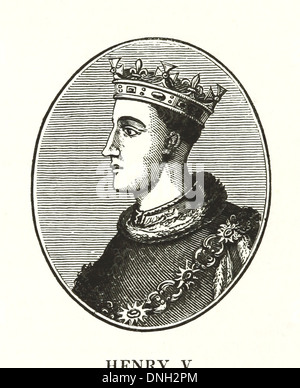 Henry V (16 September 1386 – 31 August 1422) - König von England von 1413 bis zu seinem Tod Stockfoto