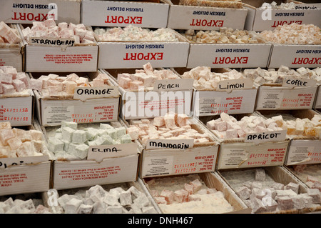 Turkish Delight-Süßigkeiten-Türkei-Urlaub in der Nähe von Bodrum Stockfoto