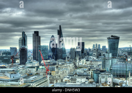 Eine Ansicht der Stadt von London City of London Skyline Wolkenkratzer Londons Stockfoto