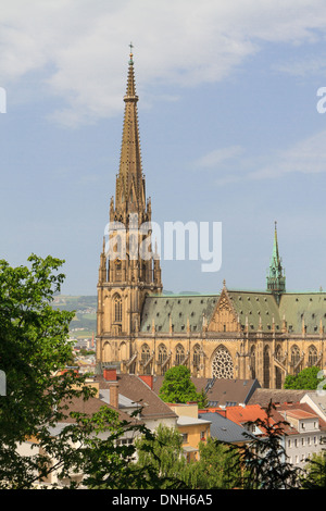 Linz, neue Kathedrale (Neuer Dom / Mariendom), Oberösterreich Stockfoto