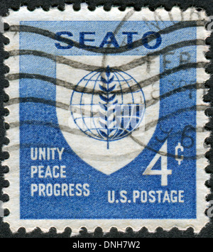 Briefmarke gedruckt in USA, South-East Asia Treaty Organization und der SEATO-Konferenz, Washington gewidmet Stockfoto