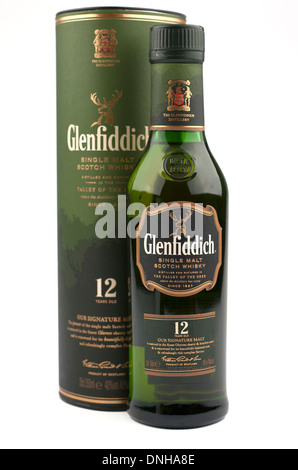 Flasche Glenfiddich Single Malt Scotch Whisky Stockfoto