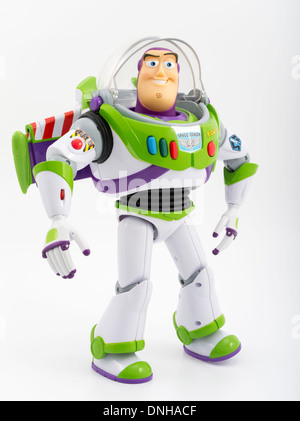 Buzz Lightyear ikonischen Kinderspielzeug aus Toy Story Film produziert von Thinkway Toys Stockfoto