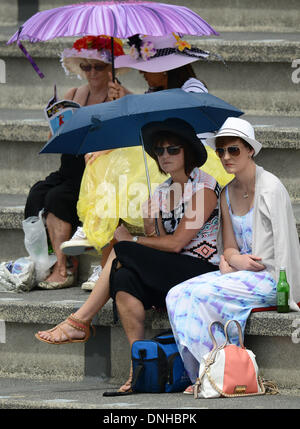 Auckland, Neuseeland. 30. Dezember 2013. Fans während der ASB Tennis Klassiker internationaler Frauentag 1. ASB Tennis Centre, Auckland, Neuseeland. Bildnachweis: Aktion Plus Sport/Alamy Live-Nachrichten Stockfoto