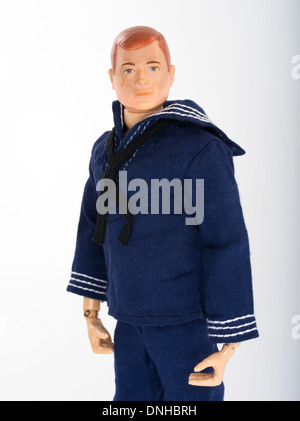 1964 GI Joe Actionfigur von Spielzeughersteller Hasbro. US-Streitkräfte Marine G.I. Stockfoto