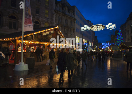 Liverpool One Merseyside, UK Shops und Shopper während Festtage, 2013. Stockfoto