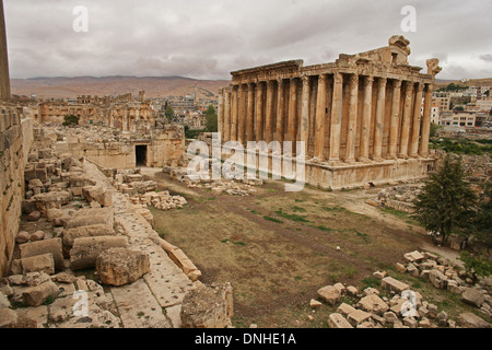 TEMPEL, BACCHUS IN BAALBECK, BEKKA TAL, LIBANON, NAHER OSTEN Stockfoto