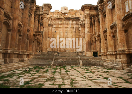 TEMPEL, BACCHUS IN BAALBECK, BEKKA TAL, LIBANON, NAHER OSTEN Stockfoto