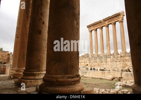 TEMPEL, BACCHUS IN BAALBECK, BEKKA TAL, LIBANON, NAHER OSTEN Stockfoto