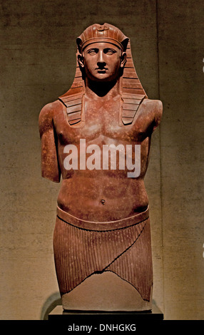 Egyptianized Figur des Antinoos, ein Liebling des Kaisers Hadrian. Marmor aus Villa Adriana Tivoli 135 n. Italien ägyptischen Stockfoto