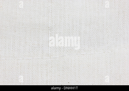 Weißer Stoff Textur oder Hintergrund. Stockfoto